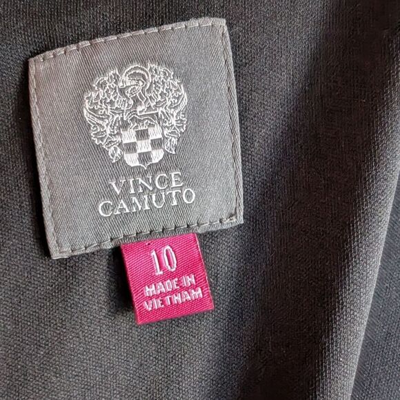 Vince Camuto Burnout Velvet Art Deco Deep Purple Sheath Midi Dress Size 10 - Picture 3 of 11